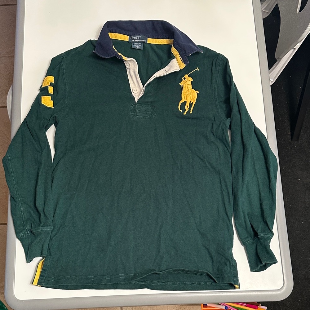 Ralph Lauren Green and Navy Polo Shirt